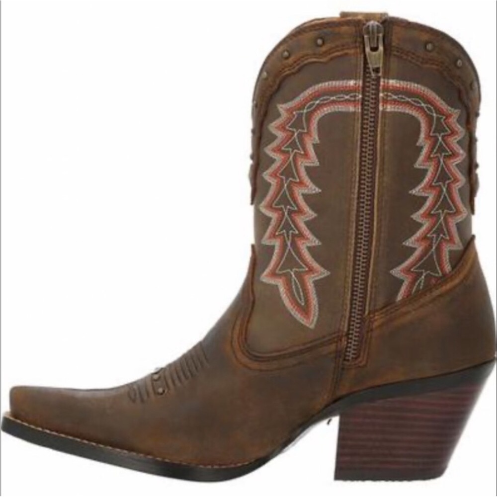 Durango NWT Western Crush Women’s Roasted Pecan Bootie Style Boots Size 9.5